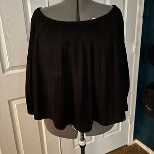 Black Floaty Off Shoulder Top